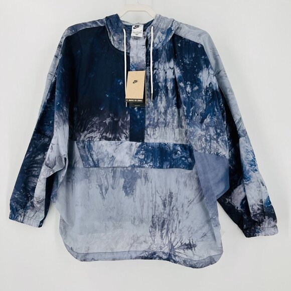 Nike Sportswear Women's Woven Wave Dye Jacket Size XL Gridiron - Picture 1 of 16